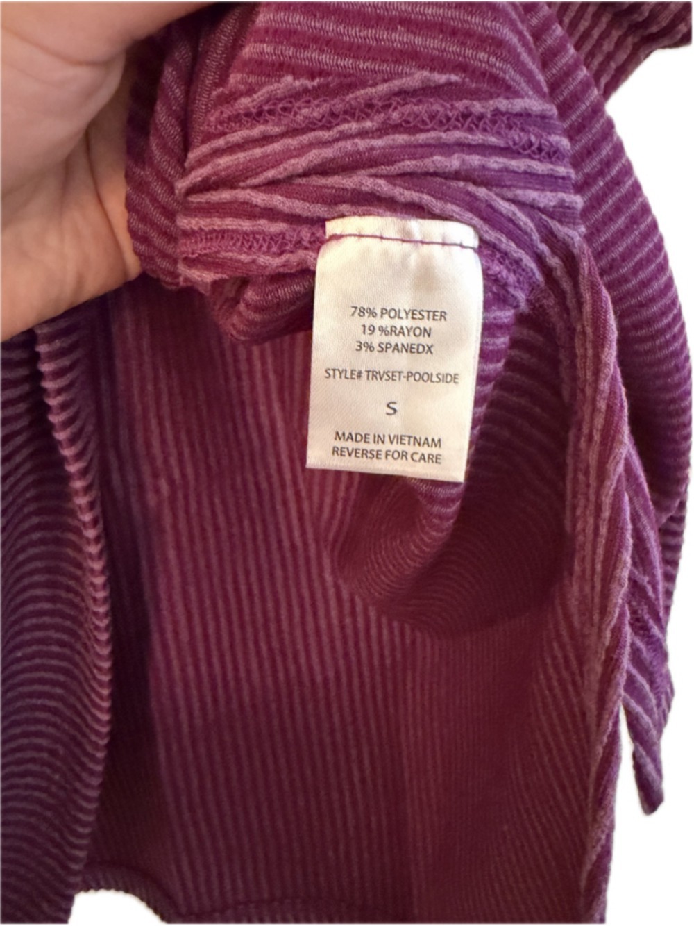 NWT Women's Dear Scarlett Purple Ribbed Tunic Top - Picture 5 of 5